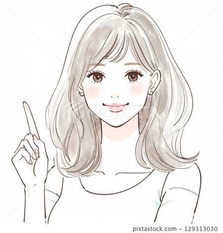 時尚女性插圖素材 129313030