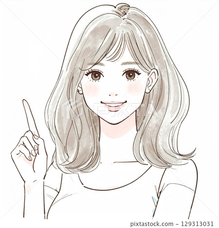 時尚女性插圖素材 129313031