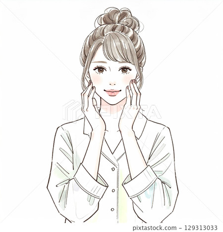 Stylish woman illustration material Stylish woman illustration material 129313033