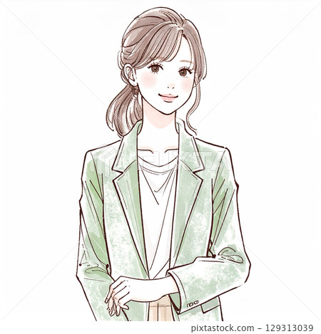 時尚女性插圖素材 時尚女性插圖素材 129313039