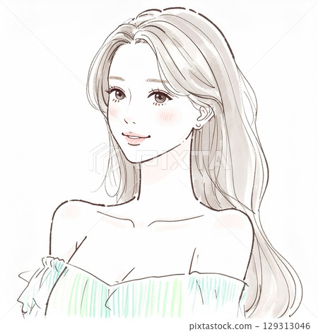Stylish woman illustration material Stylish woman illustration material 129313046