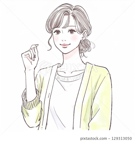 Stylish woman illustration material Stylish woman illustration material 129313050