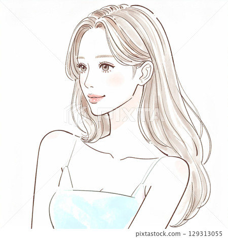Stylish woman illustration material Stylish woman illustration material 129313055