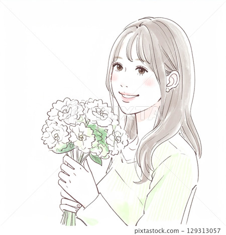 Stylish woman illustration material Stylish woman illustration material 129313057