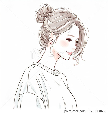 Stylish woman illustration material Stylish woman illustration material 129313072