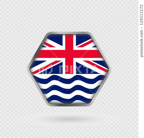 British Indian Ocean Territory flag in a hexagon frame. 129313272