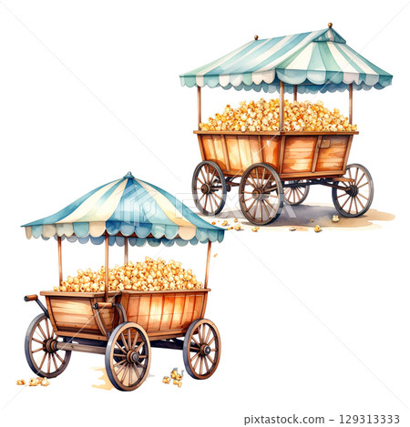 Popcorn box icon isolated on white background. 129313333