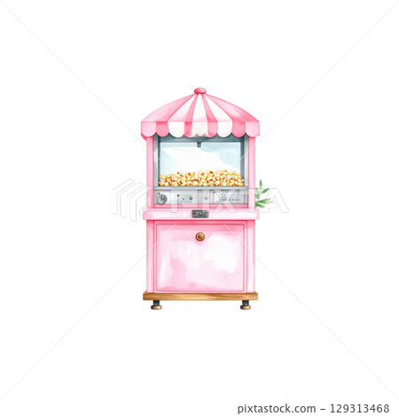 Popcorn box icon isolated on white background. Popcorn box icon isolated on white background. 129313468