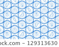 Oysters seamless pattern. Hand drawn sketch vector seafood illustration. Engraved retro style mollusks. Modern food background 129313630