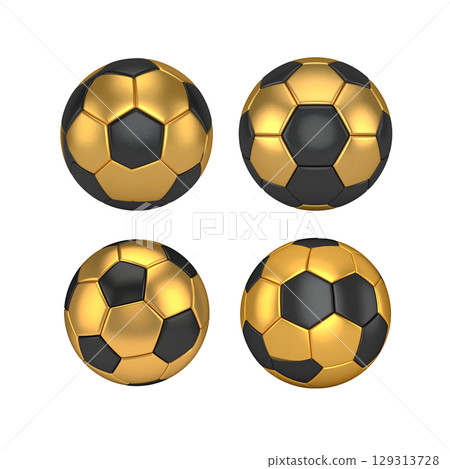 Separate leather soccer ball for sports on white background Separate leather soccer ball for sports on white background 129313728