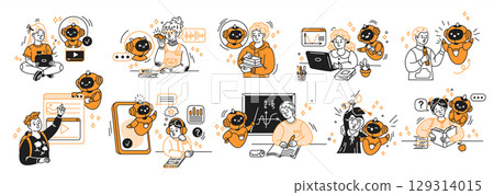 Colorful Educational Characters in Dynamic Scenes 129314015