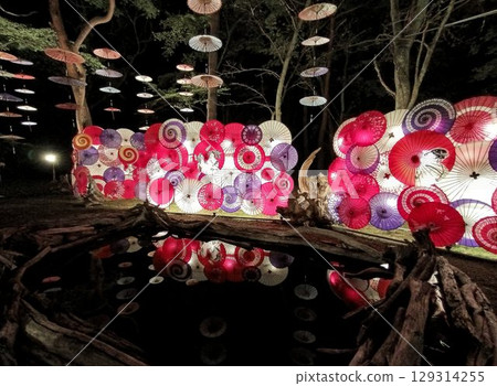 Kinugawa Onsen's "Moonlight Flower Corridor" colors Kinugawa in autumn 129314255