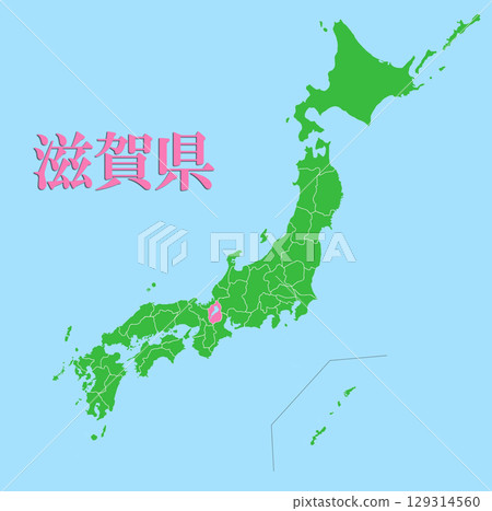 Map of Japan Shiga Prefecture 129314560