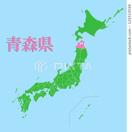 日本青森縣地圖 129314594