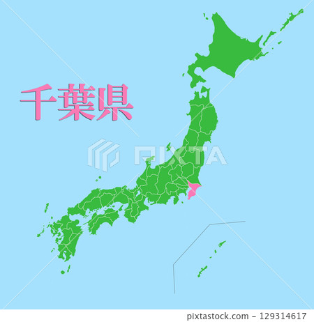 日本千葉縣地圖 日本千葉縣地圖 129314617