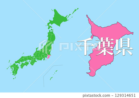 Map of Japan Chiba Prefecture 129314651