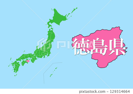 日本德島縣地圖 日本德島縣地圖 129314664