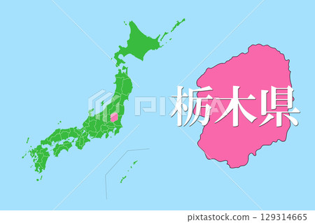 Map of Japan Tochigi Prefecture Map of Japan Tochigi Prefecture 129314665
