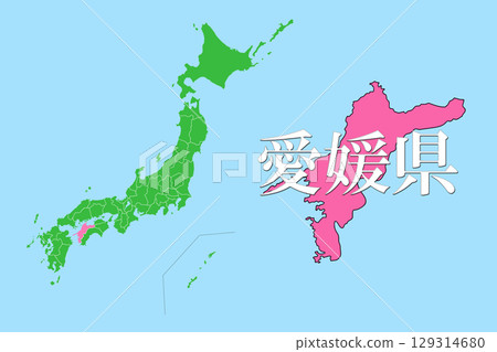 Map of Japan Ehime Prefecture 129314680