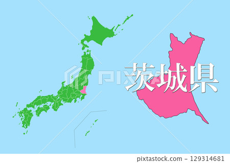 Map of Japan Ibaraki Prefecture 129314681