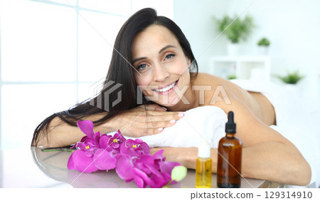 Relaxation and rejuvenation during a serene spa day filled with tranquility and natural beauty 129314910