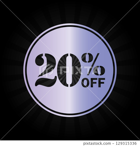 20% Off Discount Badge 20% Off Discount Badge 129315336