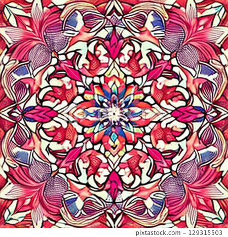 seamless pattern with flowers 129315503