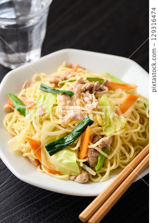 Salt fried noodles Salt fried noodles 129316474