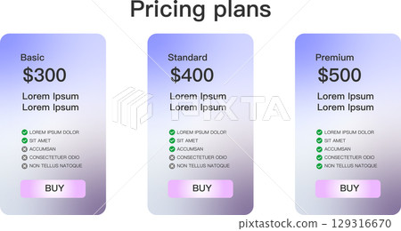 網站定價表概念 129316670