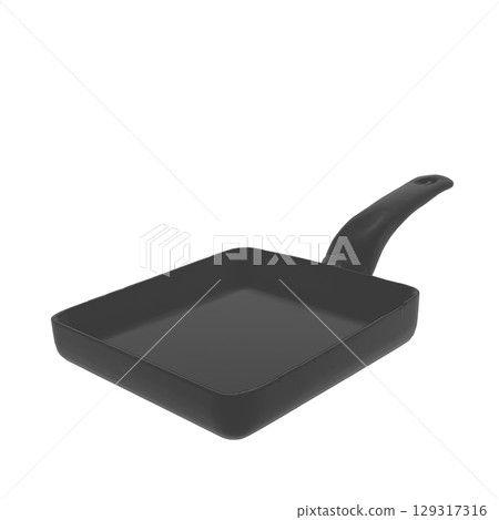 An iron omelet pan used for cooking and making omelets 129317316