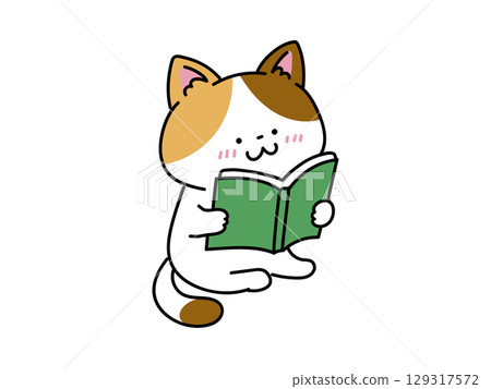 讀一本書的雜色貓 讀一本書的雜色貓 129317572