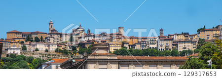 panoramic of upper town of Bergamo, in Italy panoramic of upper town of Bergamo, in Italy 129317653