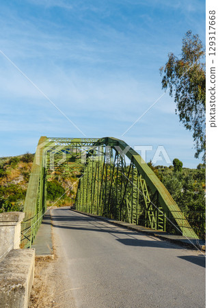 green steel Luis de Arminan bridge, in Spain green steel Luis de Arminan bridge, in Spain 129317668