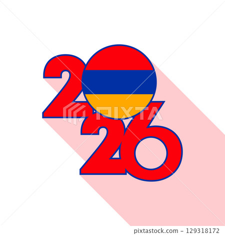 2026 Long Shadow Banner with Armenia Flag Inside. 129318172