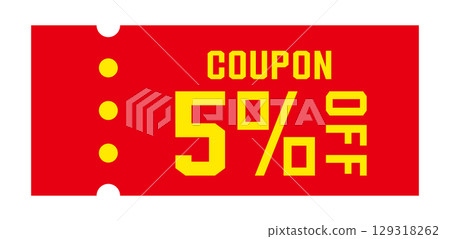 夏季色彩的折扣優惠券向量插圖 129318262