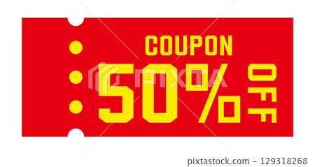 夏季色彩的折扣優惠券向量插圖 129318268