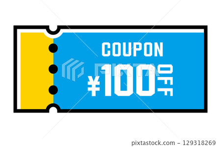 夏季色彩的折扣優惠券向量插圖 129318269