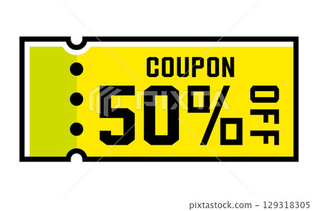 夏季色彩的折扣優惠券向量插圖 129318305