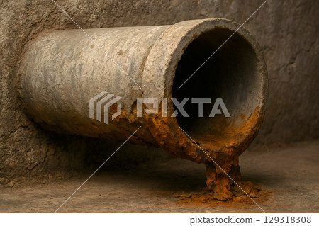 老化的下水管 老化的下水管 129318308