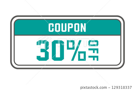 Discount coupon vector illustration in summer colors Discount coupon vector illustration in summer colors 129318337