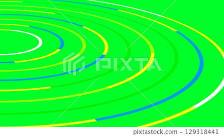 Abstract cyber image background of circles in summer colors 129318441