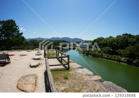 Scenery inside Hagi Castle (Yamaguchi Prefecture) taken with a fisheye lens Scenery inside Hagi Castle (Yamaguchi Prefecture) taken with a fisheye lens 129318698