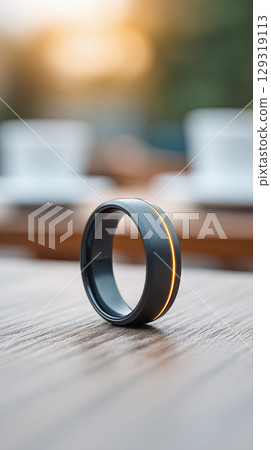 Innovative smart ring for health monitoring and data analysis, featuring a sleek design and advanced technology for tracking vitals and enhancing wellness 129319113