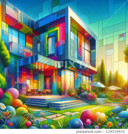 modern buildings in the city 129319431