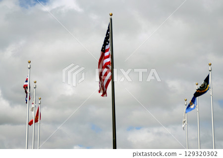 Flag Display Pearl Harbor Hawaii 129320302