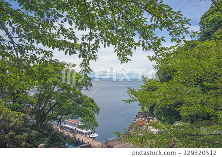 View of Chikubushima Port from Chikubushima Island 129320512