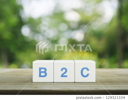 Business to customer marketing and strategy concept 129321334