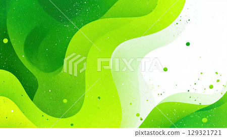 具有綠色流線和粒子的抽象夏季背景插圖 129321721