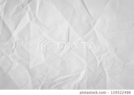 Crumpled light grey paper backdrop texture 129322486