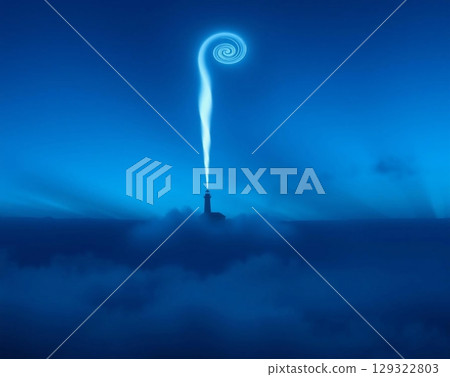 Luminous Beacon: A Spiraling Journey into the Azure Depths Luminous Beacon: A Spiraling Journey into the Azure Depths 129322803